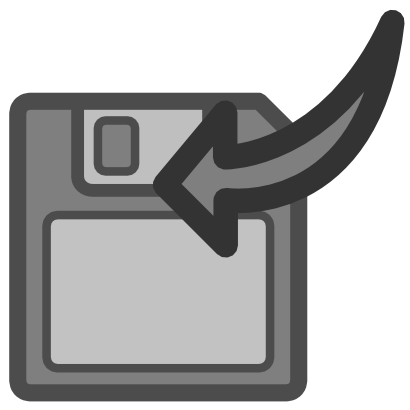 Download free grey arrow disk left icon